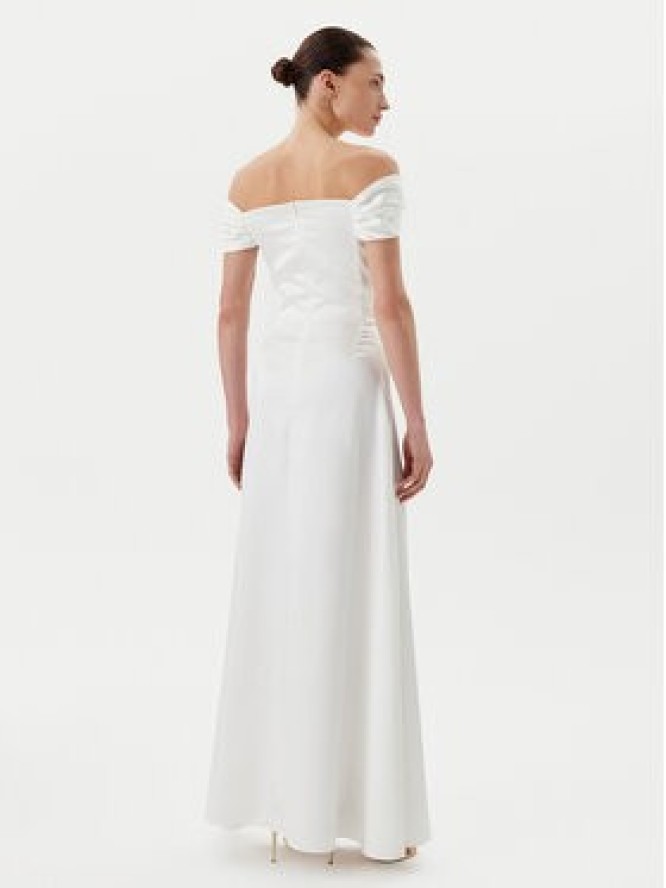 Rinascimento Sukienka wieczorowa CFC0123802003 Biały Regular Fit