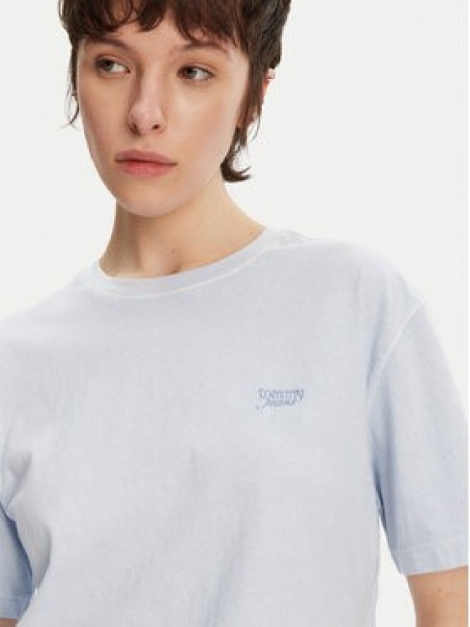 Tommy Jeans T-Shirt DW0DW20324 Błękitny Relaxed Fit