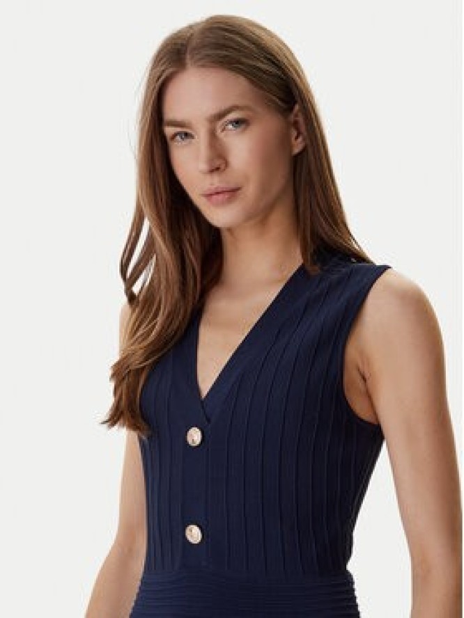 Guess Sukienka dzianinowa W6GK53 Z0658 Granatowy Regular Fit