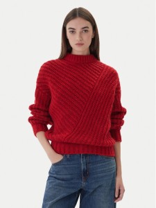 Mustang Sweter Erin 1017072 Czerwony Relaxed Fit