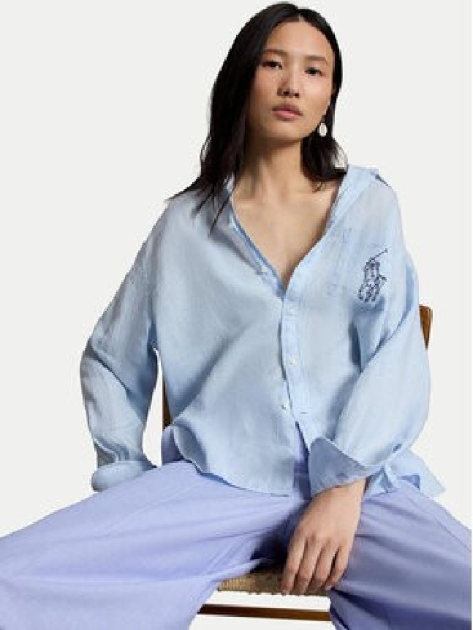 Polo Ralph Lauren Koszula 211A12786002 Niebieski jasny Oversize