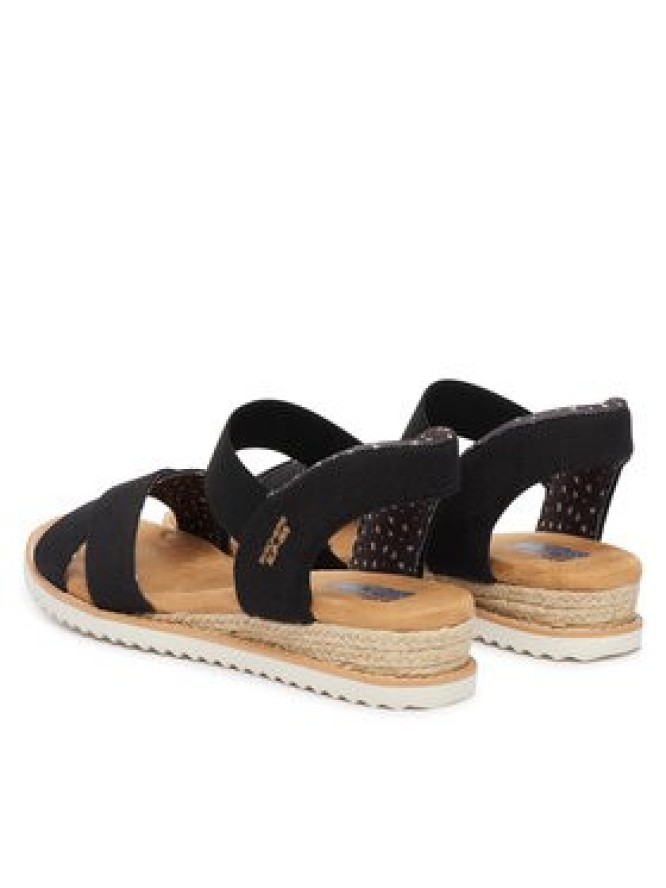Skechers Sandały BOBS Desert Kiss - Golden Lily 114418/BLK Czarny