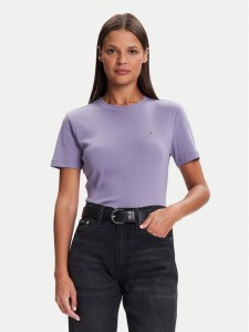 Tommy Hilfiger T-Shirt New Cody WW0WW40587 Fioletowy Slim Fit