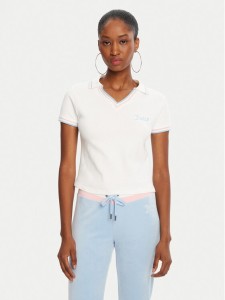 Juicy Couture Polo JCWCT225355 Biały Regular Fit