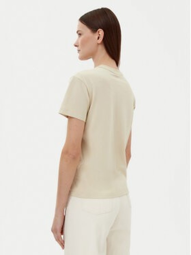 Calvin Klein T-Shirt Nano Logo K20K207519 Beżowy Regular Fit