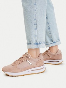 Guess Sneakersy FLTEG5 LEA12 Różowy