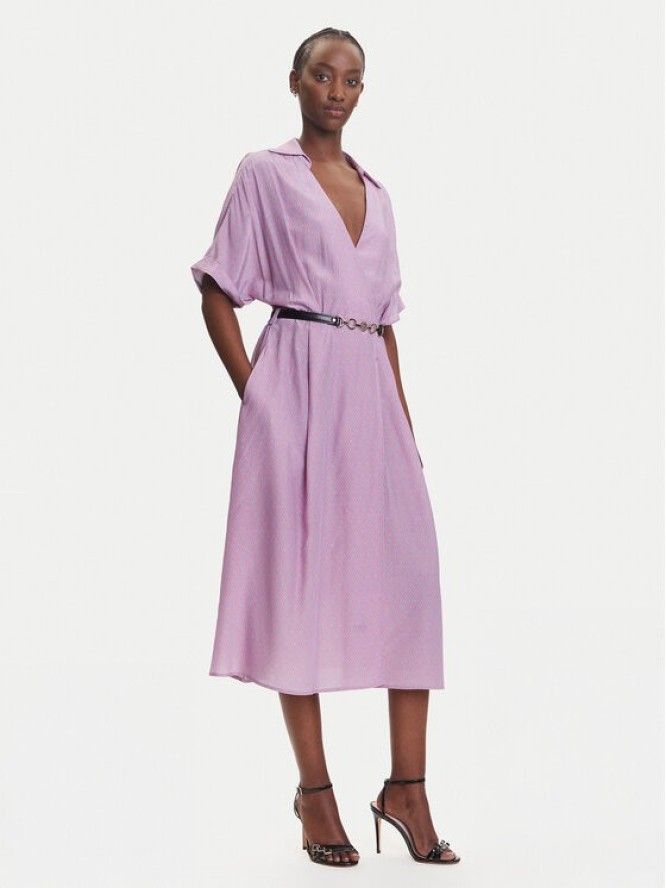 Fracomina Sukienka koszulowa FR25SD2012W413O9 Fioletowy Regular Fit