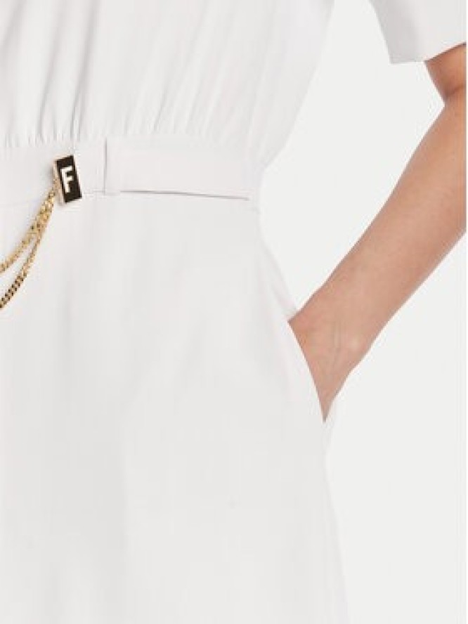 Fracomina Sukienka koktajlowa FS25SD1001W47601 Biały Regular Fit