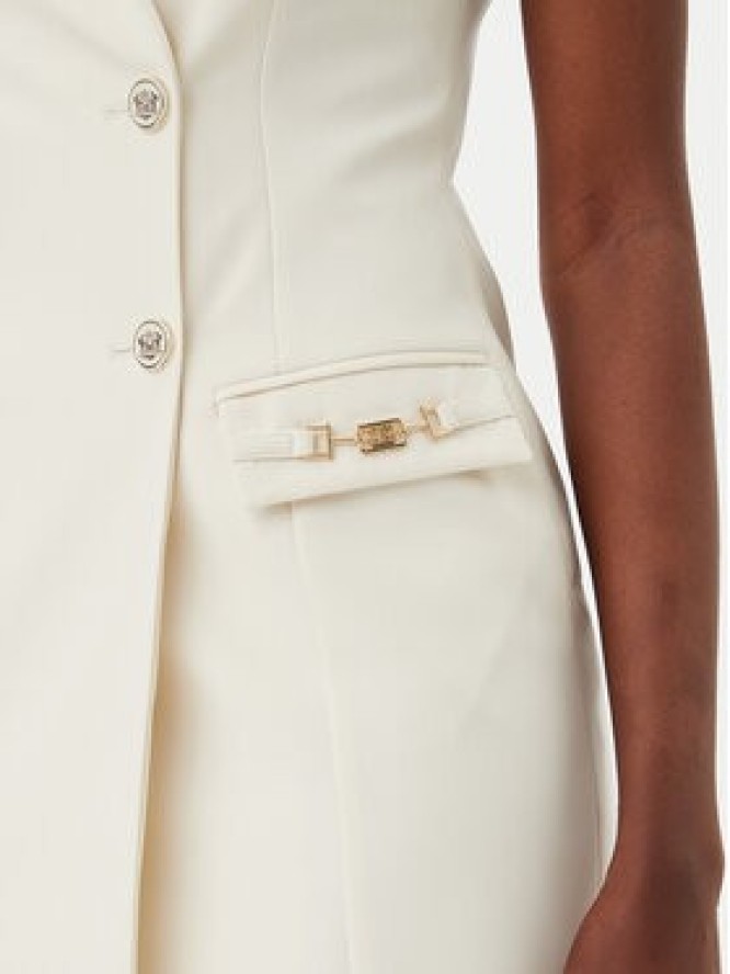 Gaudi Sukienka koktajlowa 511FD15033 Écru Regular Fit