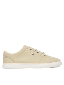 Tommy Hilfiger Sneakersy Th Low Profile Vulc Canvas FW0FW09102 Beżowy