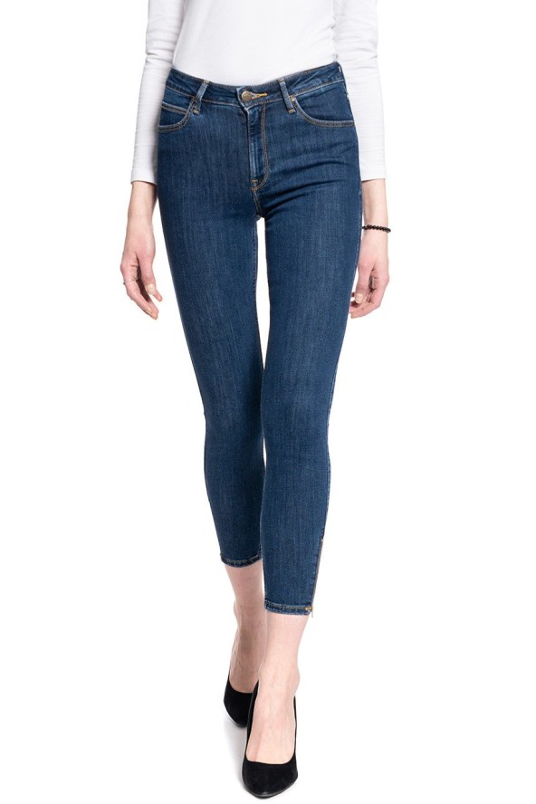 DAMSKIE SPODNIE JEANSOWE LEE Scarlett High Zip STONE TRAVIS L31BMOBJ 112107036