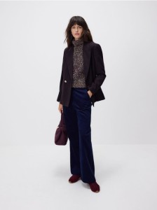 Kamizelka z metalizowaną nicią - burgundowy