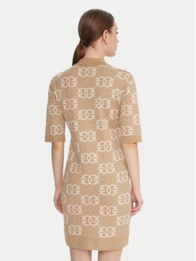 PINKO Sukienka dzianinowa Nothing 106039 A2YD Beżowy Regular Fit