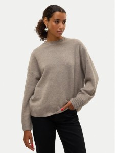 Vero Moda Sweter Boom 10320463 Szary Loose Fit