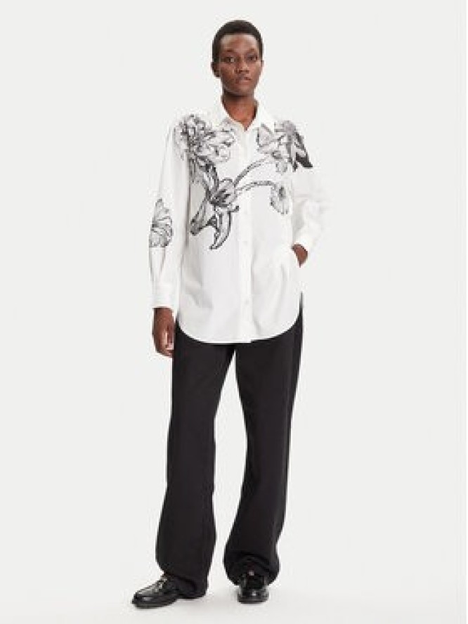 Desigual Koszula Byn Lacroix 25WWCW07 Biały Loose Fit