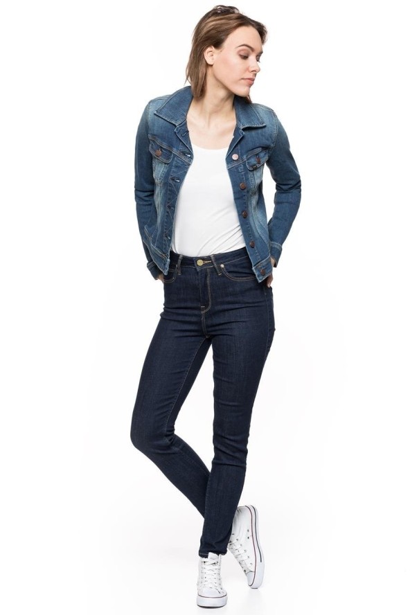 SPODNIE DAMSKIE LEE SKYLER SOLID BLUE L308HAKT