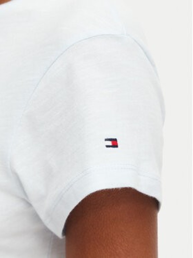 Tommy Hilfiger T-Shirt WW0WW48702 Niebieski jasny Slim Fit