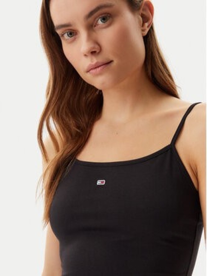 Tommy Jeans Top Essential DW0DW20675 Czarny Slim Fit