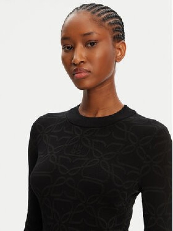 HUGO Sweter Satero 50542604 Czarny Slim Fit