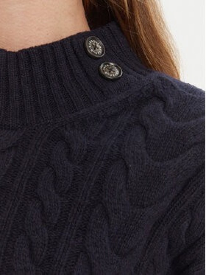 Barbour Sukienka dzianinowa Belford LDR0946NY73 Granatowy Regular Fit