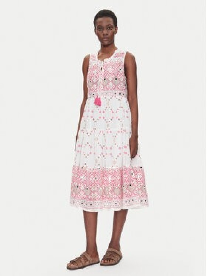 Iconique Sukienka letnia IC25-036 Biały Regular Fit