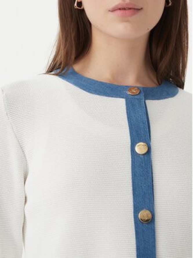 Luisa Spagnoli Kardigan Capotreno 100363 Biały Regular Fit