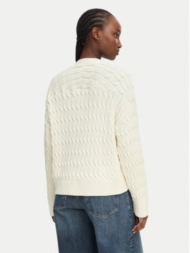 Tommy Hilfiger Kardigan WW0WW50078 Kremowy Relaxed Fit