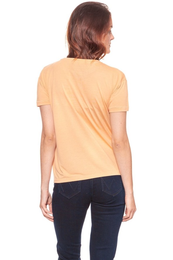 WRANGLER T SHIRT DAMSKI DRAPE TEE APRICOT NECTAR W7016DI65 112130884