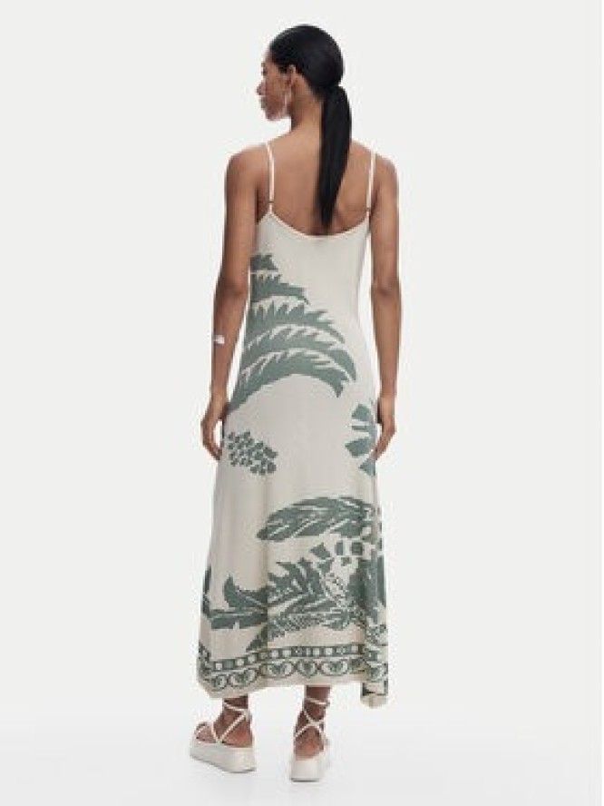Desigual Sukienka letnia Marsella 25SWVF11 Beżowy Slim Fit
