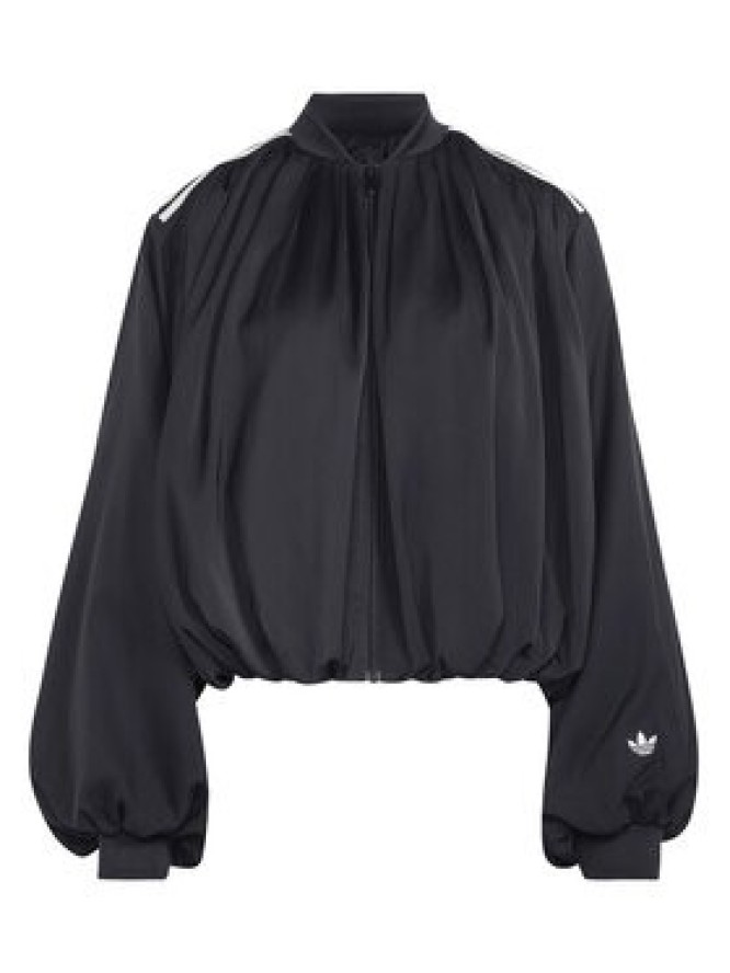 adidas Bluza Satin Pleated Track Top LG4081 Czarny Relaxed Fit