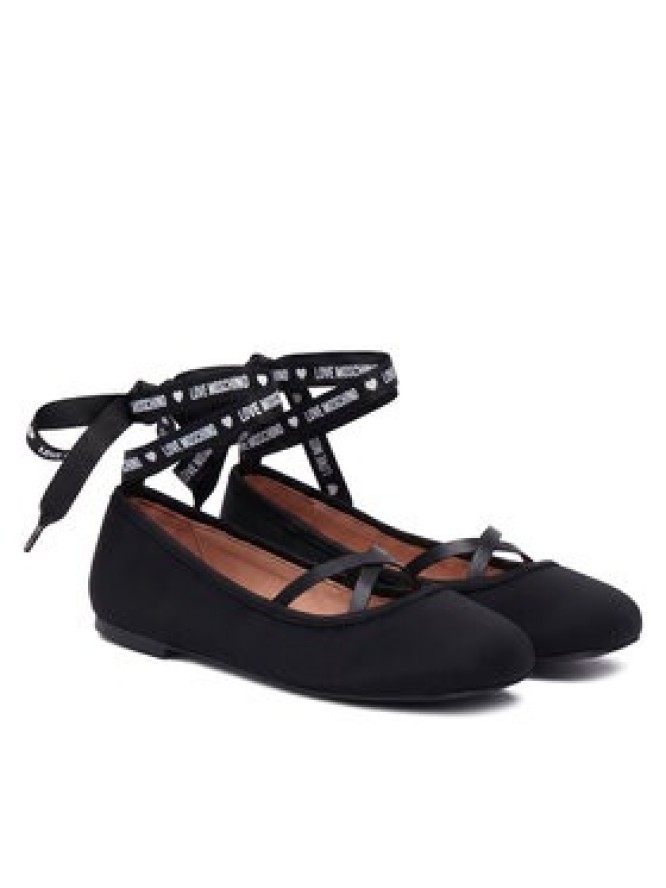 LOVE MOSCHINO Baleriny JA11141G1PIM0000 Czarny