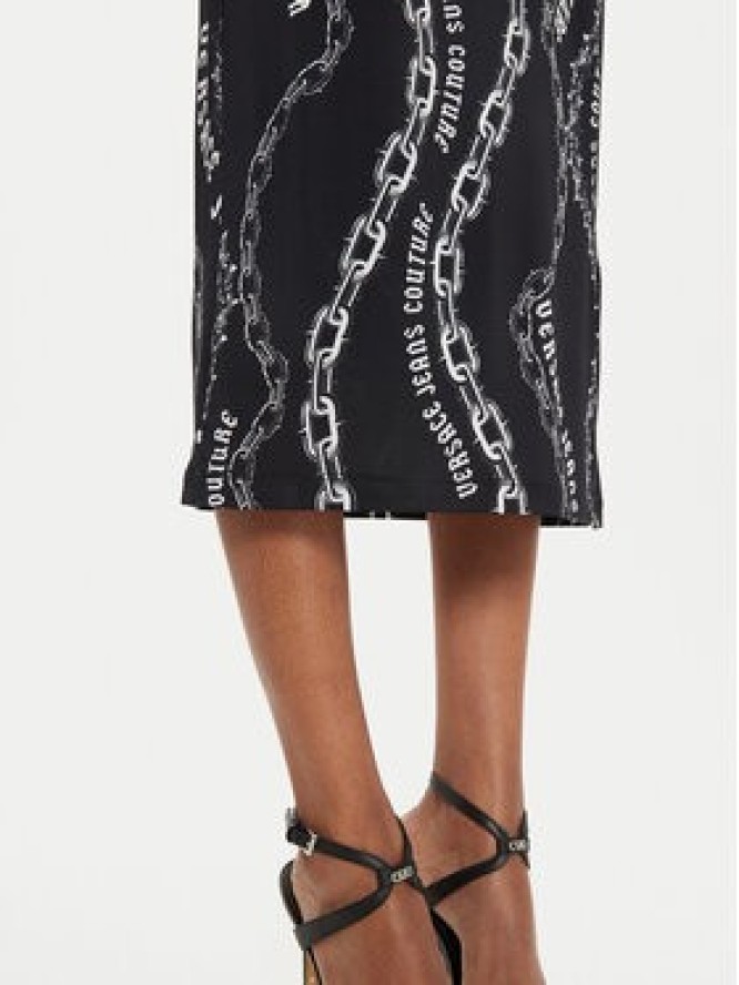 Versace Jeans Couture Spódnica midi 77HAE8B6 Czarny Regular Fit