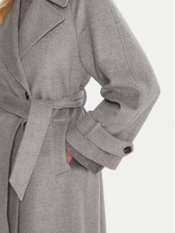 Marella Płaszcz wełniany Tenna 2523016071 Szary Regular Fit