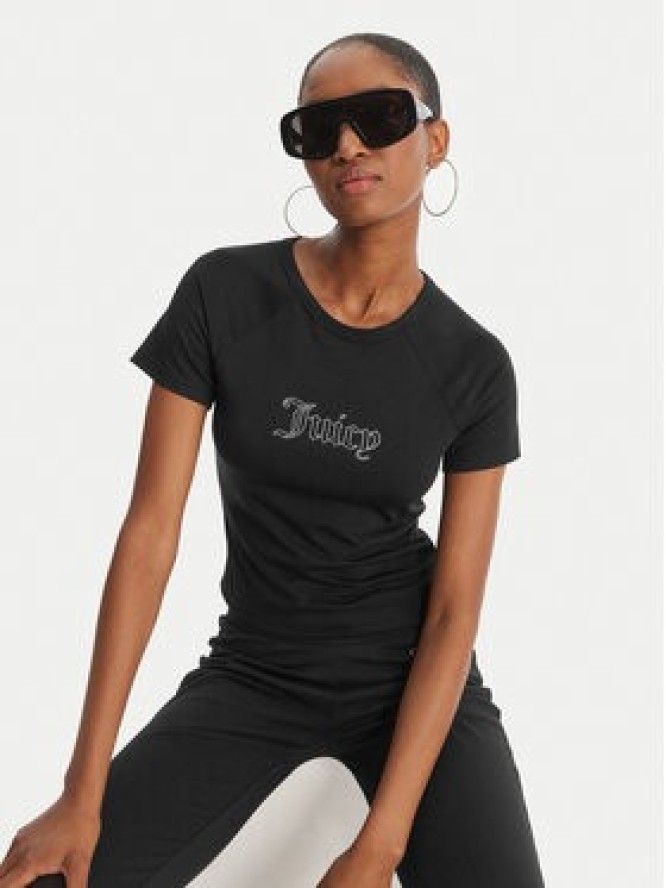 Juicy Couture T-Shirt Baby JCWCT126317 Czarny Slim Fit