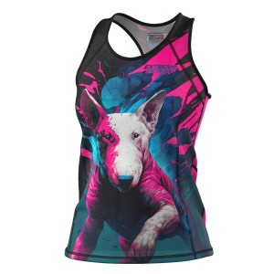 Koszulka sportowa damska bez rękawów Tank top EXTREME HOBBY VIVID BULTERIER