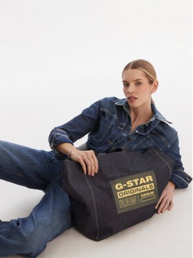 Guess Jeans Kombinezon W5BD97 D0026 Granatowy Wide Leg