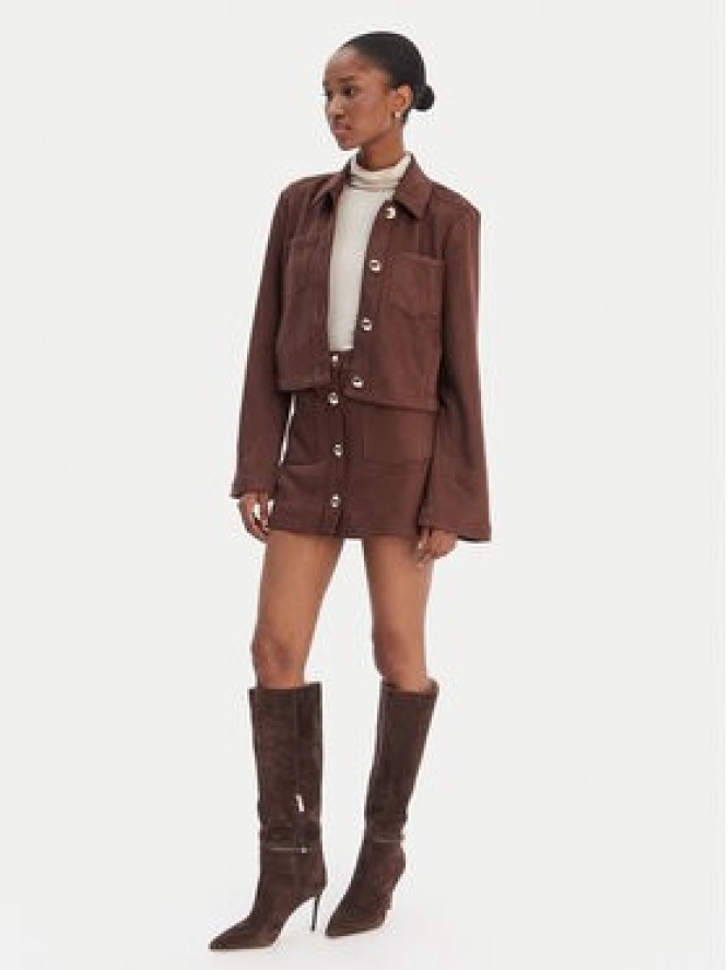 Bardot Spódnica z imitacji skóry Lorenzo 59673SB1 Brązowy Regular Fit