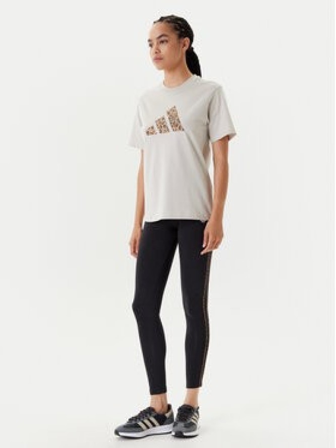 adidas T-Shirt Animal Graphic JM4423 Beżowy Regular Fit