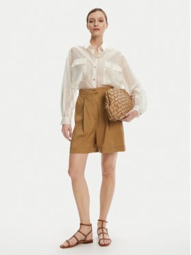 Max Mara Beachwear Bermudy Sultano 2516141019 Brązowy Relaxed Fit