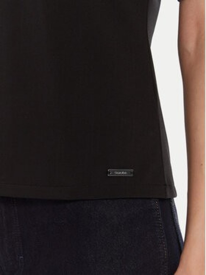 Calvin Klein Polo LV044C221G Czarny Slim Fit