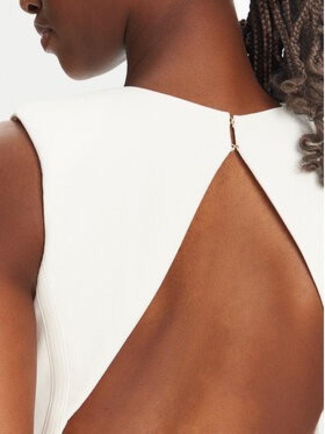 Elisabetta Franchi Sukienka koktajlowa AB76252E2 360 Biały Slim Fit