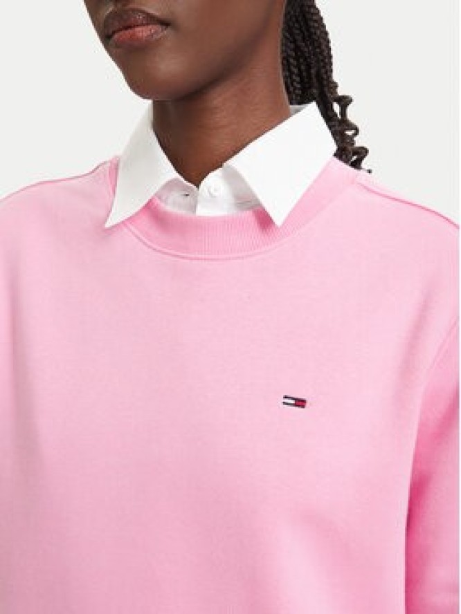Tommy Jeans Bluza Flag DW0DW19959 Różowy jasny Regular Fit