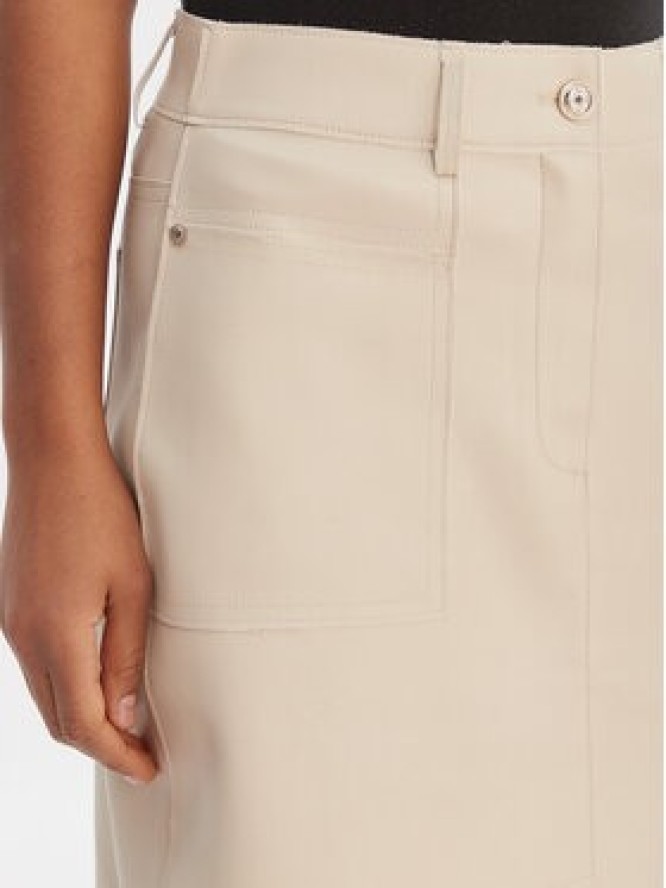 Morgan Spódnica z imitacji skóry 261-JILFIT Beżowy Slim Fit