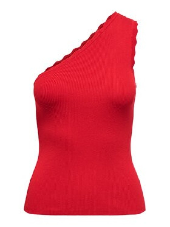JDY Top Nanna 15351420 Czerwony Slim Fit