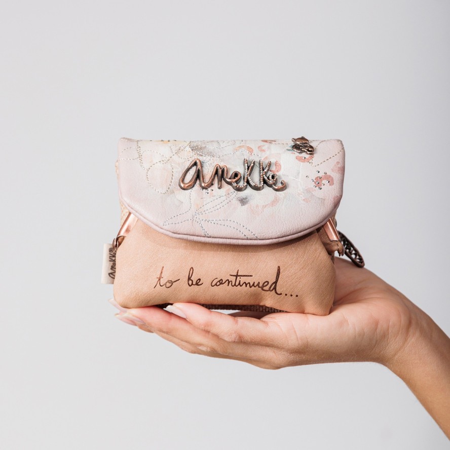 Beżowa Mała Damska Portmonetka Anekke