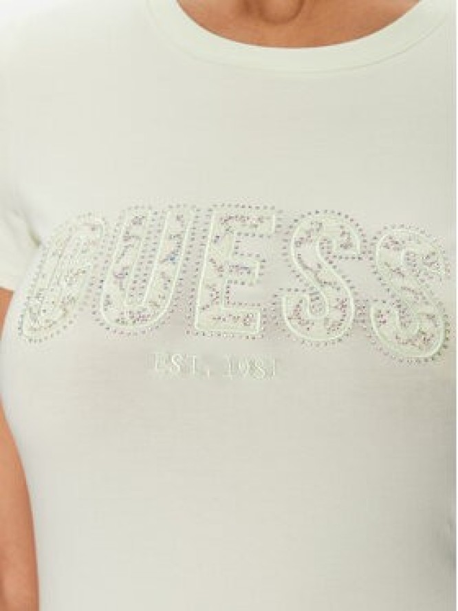 Guess T-Shirt W5GI04 J1314 Żółty Slim Fit