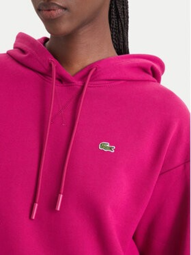 Lacoste Bluza SF7612 Różowy ciemny Oversize