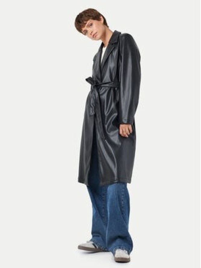 Noisy May Płaszcz przejściowy Cora 27028634 Czarny Regular Fit