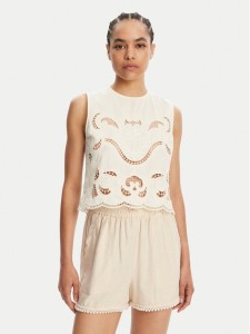 TWINSET Top 251TT2165 Beżowy Loose Fit