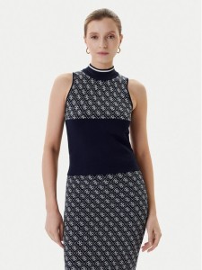 Guess Sweter W3YR26 Z37K0 Granatowy Regular Fit